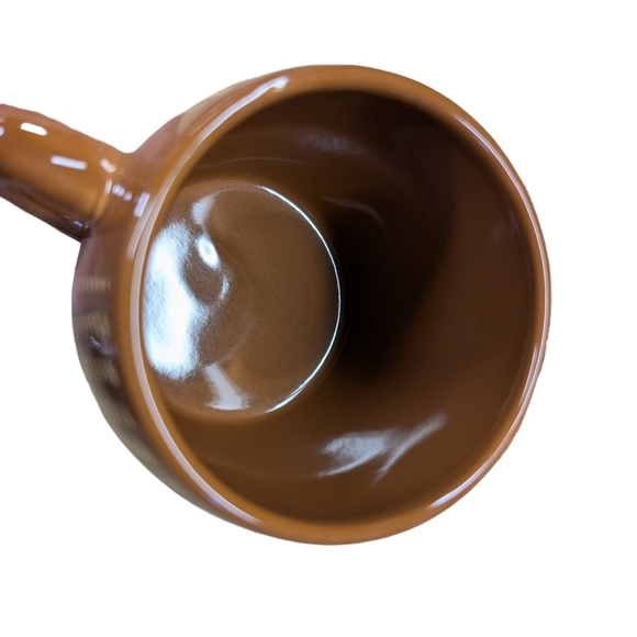 Sock Monkey Face Mug Double Handle Brown Red White 4" Tall - Picture 7 of 11